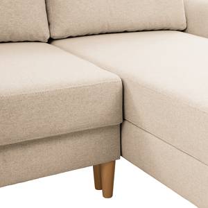 Ecksofa Kaavi I Webstoff - Webstoff Deran: Creme - Longchair davorstehend rechts