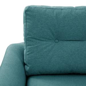 Ecksofa Kaavi I Webstoff - Webstoff Deran: Petrol - Longchair davorstehend rechts