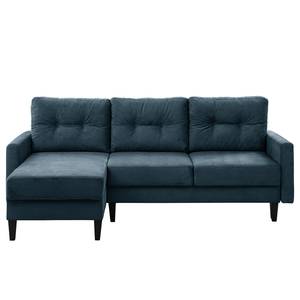 Ecksofa Koski I Webstoff - Webstoff Lito: Marineblau - Longchair davorstehend links