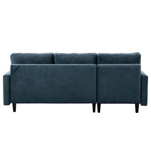 Ecksofa Koski I Webstoff - Webstoff Lito: Marineblau - Longchair davorstehend links