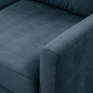 Ecksofa Koski I Webstoff - Webstoff Lito: Marineblau - Longchair davorstehend links