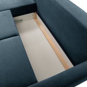 Ecksofa Koski I Webstoff - Webstoff Lito: Marineblau - Longchair davorstehend links