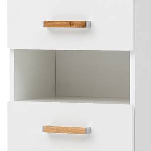 Set di mobili da bagno Padua I (5 pezzi) Illuminazione inclusa - Bianco / Rovere - Bianco