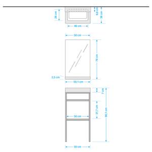 Badkamerset Moris (2-delig) wit/zwart