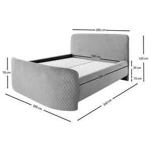 Lit boxspring Avelina Menthe - 180 x 200cm