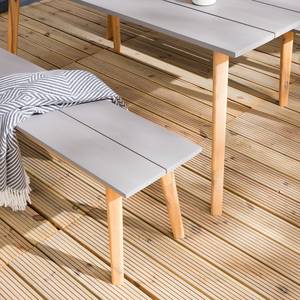 Set da giardino Lindholm I (3 pezzi) Grigio - Legno massello - 160 x 73 x 90 cm