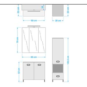 Badkamerset Quickset 353 III (3-delig) Riviera eikenhouten look