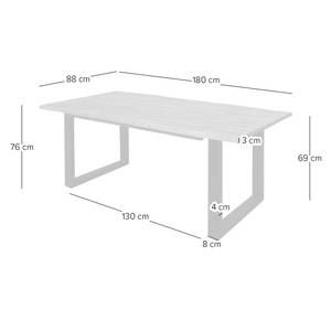 Set di 3 mobili EDGEWOOD Acacia massello / Ferro - Acacia marrone / Nero