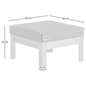 Loungeset LEXI 5-teilig Webstoff / Akazie massiv - Wollweiß