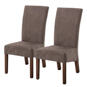 Chaises Karlsborg I (lot de 2) Marron - Hêtre foncé