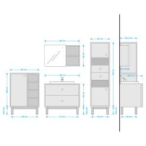 Badkamerset Tom Tailor V (4-delig) Wit - Plaatmateriaal - 185 x 335 cm