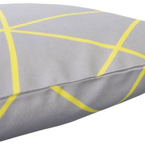 Housse de coussin Geometric Lines Coton - Jaune