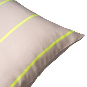 Kussensloop Neon Stripes textielmix - Lichtgeel - 45 x 45 cm
