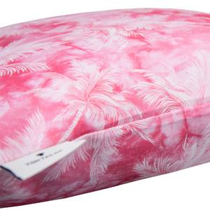 Kissenbezug Pink Palm Baumwollstoff - Weiß / Rot - 40 x 40 cm