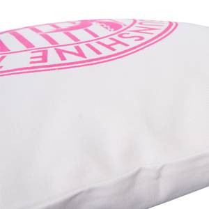 Kissenbezug California Sunshine Baumwollstoff - Weiß / Pink