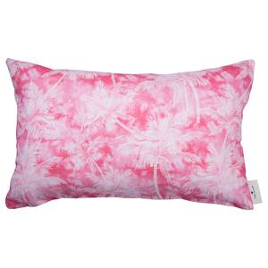 Housse de coussin Pink Palm Coton - Blanc / Rouge - 50 x 30 cm