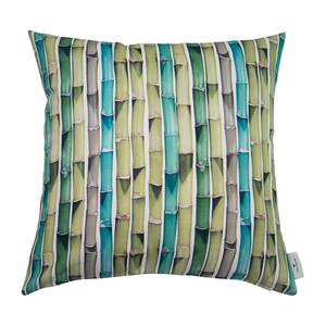 Housse de coussin Bamboo Bars Coton - Vert / Pétrole