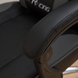 Chaise gamer mcRacing A25 Imitation cuir / Matière plastique - Gris / Chrome