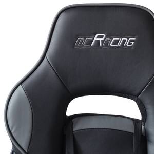 Gaming Chair mcRacing A25 Kunstleder / Kunststoff - Grau / Chrom