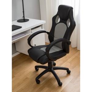 Gaming Chair Livaro Kunstleder & Mesh / Kunststoff - Schwarz / Grau