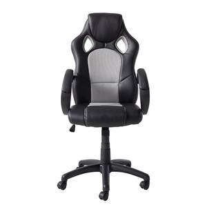 Sedia gaming Livaro Similpelle e Mesh / Materiale plastico - Nero / Grigio