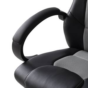 Chaise gamer Livaro Imitation cuir et mesh / Matière plastique - Noir / Gris