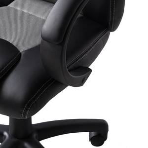 Chaise gamer Livaro Imitation cuir et mesh / Matière plastique - Noir / Gris