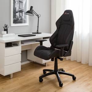 Chaise gamer mcRacing III Imitation cuir / Matière plastique - Noir / Blanc / Imitation carbone