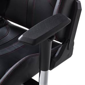 Chaise gamer mcRacing III Imitation cuir / Matière plastique - Noir / Blanc / Imitation carbone