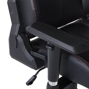 Chaise gamer mcRacing III Imitation cuir / Matière plastique - Noir / Blanc / Imitation carbone