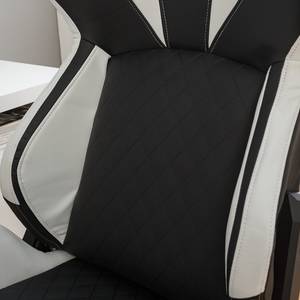 Chaise gamer mcRacing I Imitation cuir / Matière plastique - Noir / Blanc