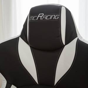 Gaming Chair mcRacing I Kunstleder / Kunststoff - Schwarz / Weiß