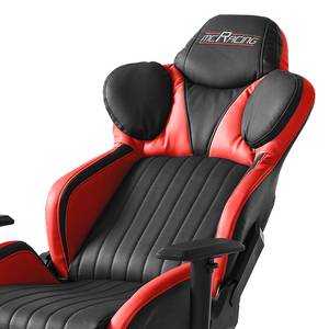 Gaming Chair mcRacing II Kunstleder / Kunststoff - Rot / Schwarz