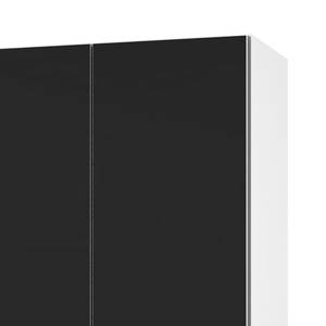 Draaideurkast Level 36 C Hoogglans zwart/wit - 200 x 216 cm - Zonder - Zonder spiegeldeuren