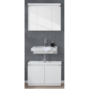 Set di mobili da bagno Emblaze I (2) Illuminazione inclusa - Bianco lucido