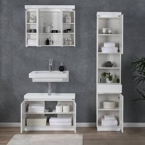 Set di mobili da bagno Emblaze I (2) Illuminazione inclusa - Bianco lucido