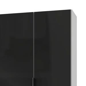 Armoire Level 36C Noir brillant / Blanc - 300 x 216 cm - Plus de 5 tiroirs - Avec portes miroir