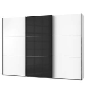 Armoire à portes coulissantes Level 36C Blanc / Noir brillant - 300 x 216 cm - Sans