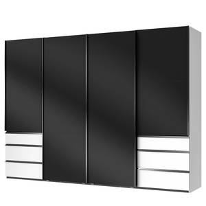 Schwebetürenschrank Level 36 C Hochglanz Schwarz / Weiß - 300 x 216 cm - Mehr als 5 Schubladen