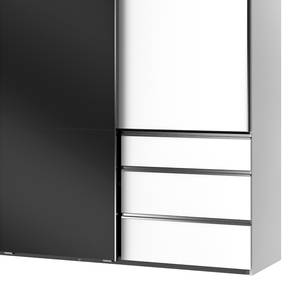 Armoire à portes coulissantes Level 36C Blanc / Noir brillant - 300 x 216 cm - Plus de 5 tiroirs