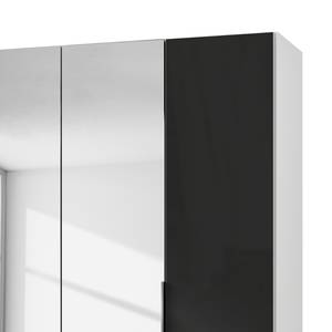 Drehtürenschrank Level 36 C Hochglanz Schwarz / Weiß - 200 x 236 cm - Ohne - Mit Spiegeltür/-en