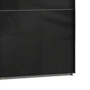 Armoire à portes coulissantes Level 36C Blanc / Noir brillant - 200 x 236 cm - Sans