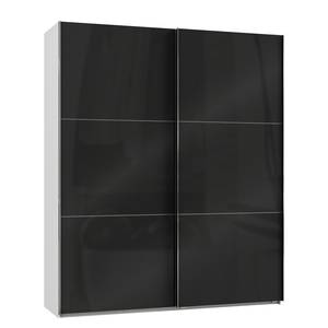 Armoire à portes coulissantes Level 36C Noir brillant / Blanc - 200 x 236 cm - Sans