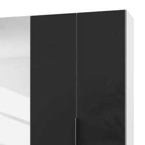 Armoire Level 36C Noir brillant / Blanc - 300 x 236 cm - Plus de 5 tiroirs - Avec portes miroir