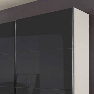 Schwebetürenschrank Level 36 C Hochglanz Schwarz / Weiß - 250 x 236 cm - Ohne