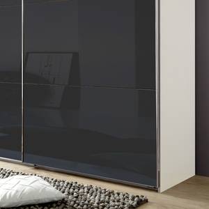 Schwebetürenschrank Level 36 C Hochglanz Schwarz / Weiß - 250 x 236 cm - Ohne