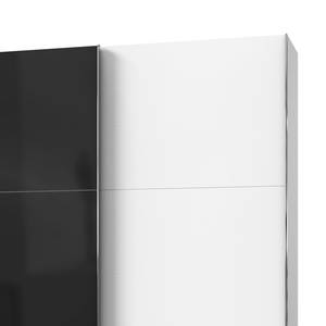 Armoire à portes coulissantes Level 36C Blanc / Noir brillant - 350 x 236 cm - Sans