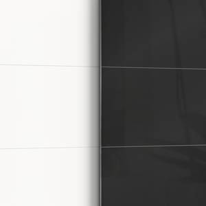Armoire à portes coulissantes Level 36C Blanc / Noir brillant - 250 x 236 cm - Sans