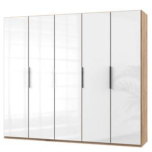 Drehtürenschrank Level 36 C Hochglanz Weiß / Eiche Dekor - 250 x 216 cm - Ohne - Ohne Spiegeltür/-en