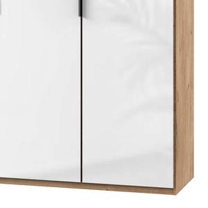 Drehtürenschrank Level 36 C Hochglanz Weiß / Eiche Dekor - 250 x 216 cm - Ohne - Ohne Spiegeltür/-en